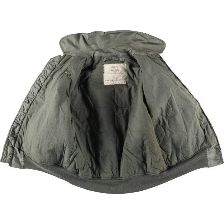 1980'S US Military Issue, Padded CWU 45 Jacket with Badge Aromatic polyamide Khaki type sage green Vintage Second Hand