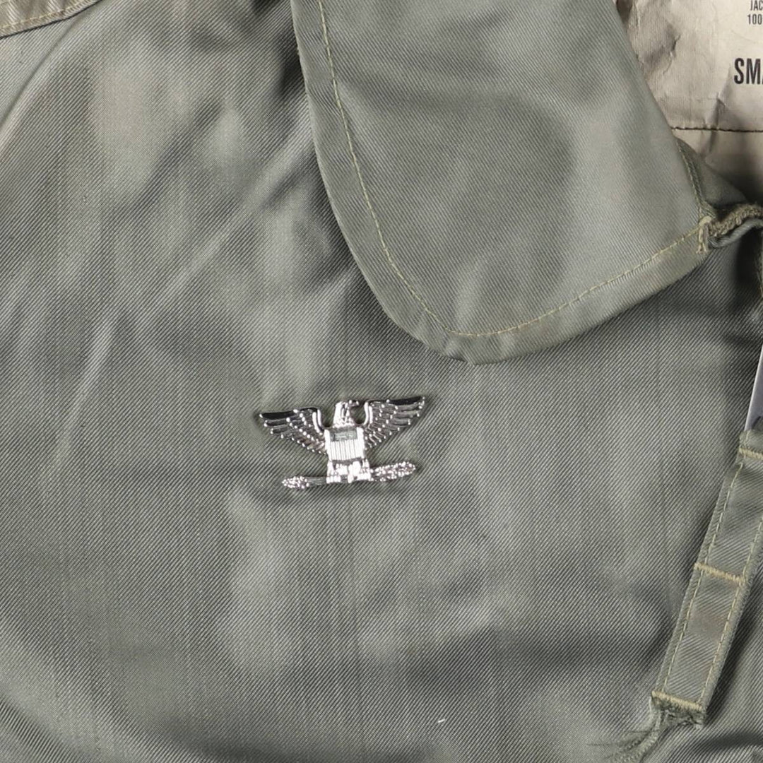 1980'S US Military Issue, Padded CWU 45 Jacket with Badge Aromatic polyamide Khaki type sage green Vintage Second Hand