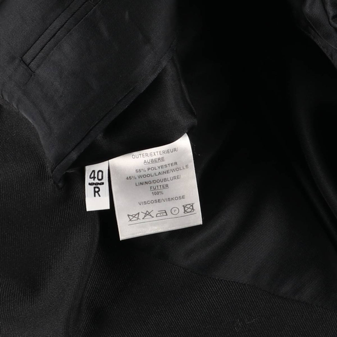 Mr. Harry Wool Tailored Jacket Men's M Size polyester black type Vintage Second Hand