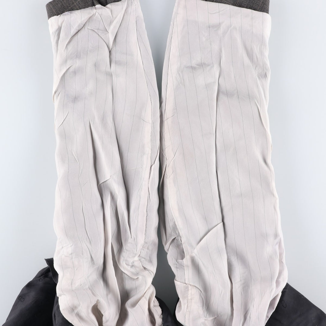 Christian Dior BOUTIQUE Check Pattern Wool Tailored Jacket, Made in Italy, Men's Size L (approx.) wool Charcoal Vintage Second Hand