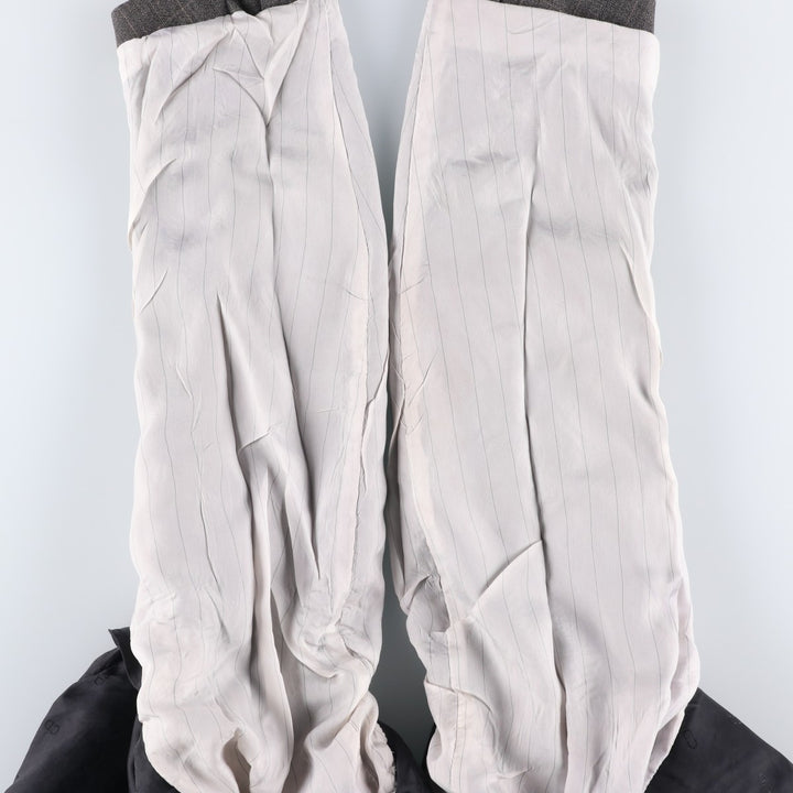 Christian Dior BOUTIQUE Check Pattern Wool Tailored Jacket, Made in Italy, Men's Size L (approx.) wool Charcoal Vintage Second Hand