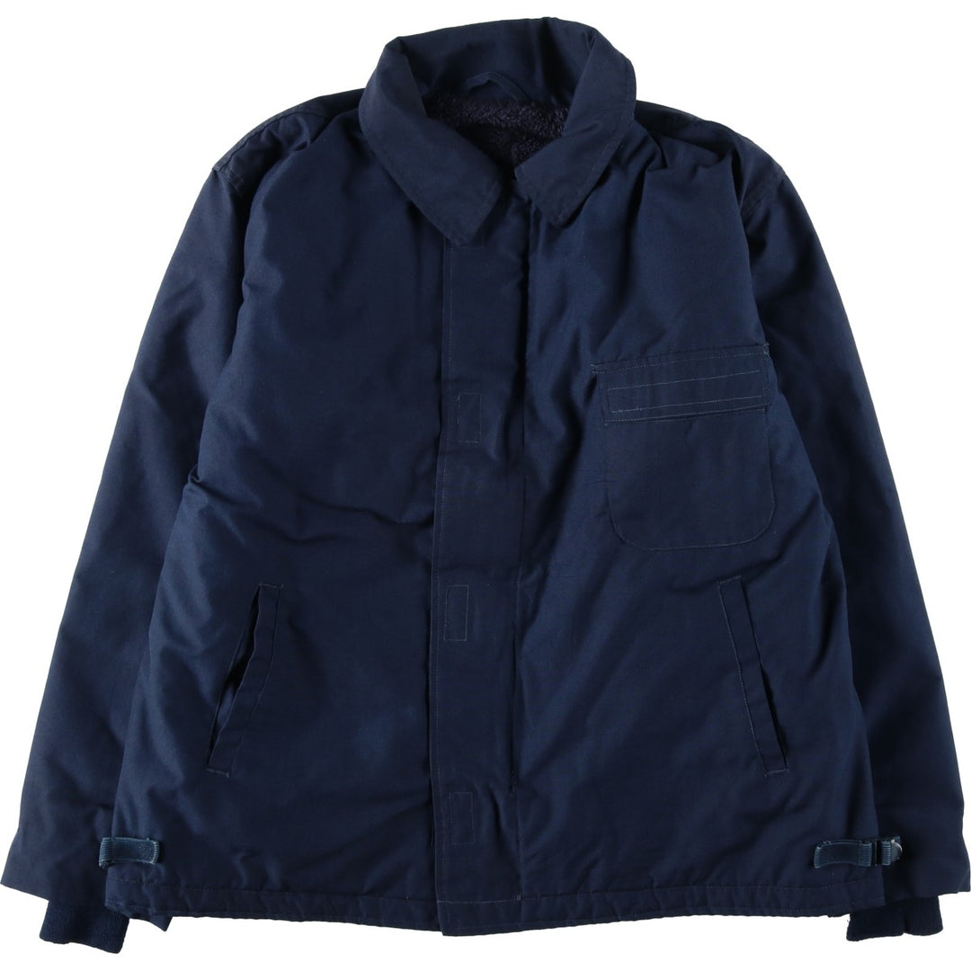 Aramid Jacket, Military Deck Jacket, Men's Size XL (approx.) unclear navy blue type Vintage Second Hand