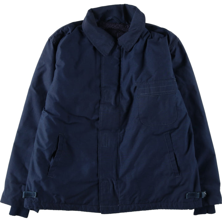 Aramid Jacket, Military Deck Jacket, Men's Size XL (approx.) unclear navy blue type Vintage Second Hand