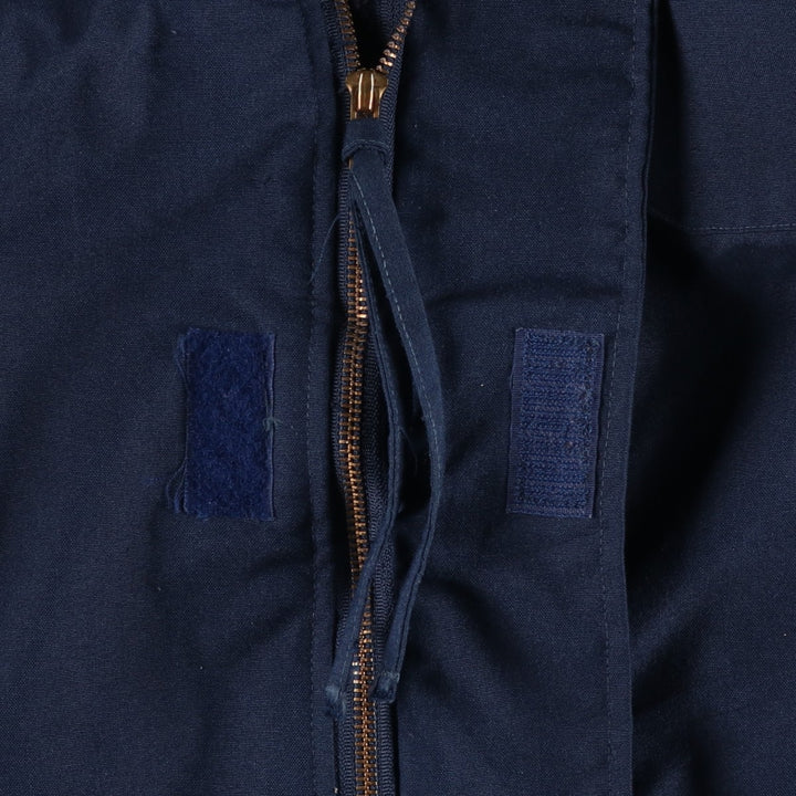 Aramid Jacket, Military Deck Jacket, Men's Size XL (approx.) unclear navy blue type Vintage Second Hand