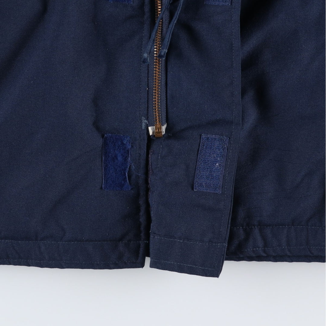 Aramid Jacket, Military Deck Jacket, Men's Size XL (approx.) unclear navy blue type Vintage Second Hand