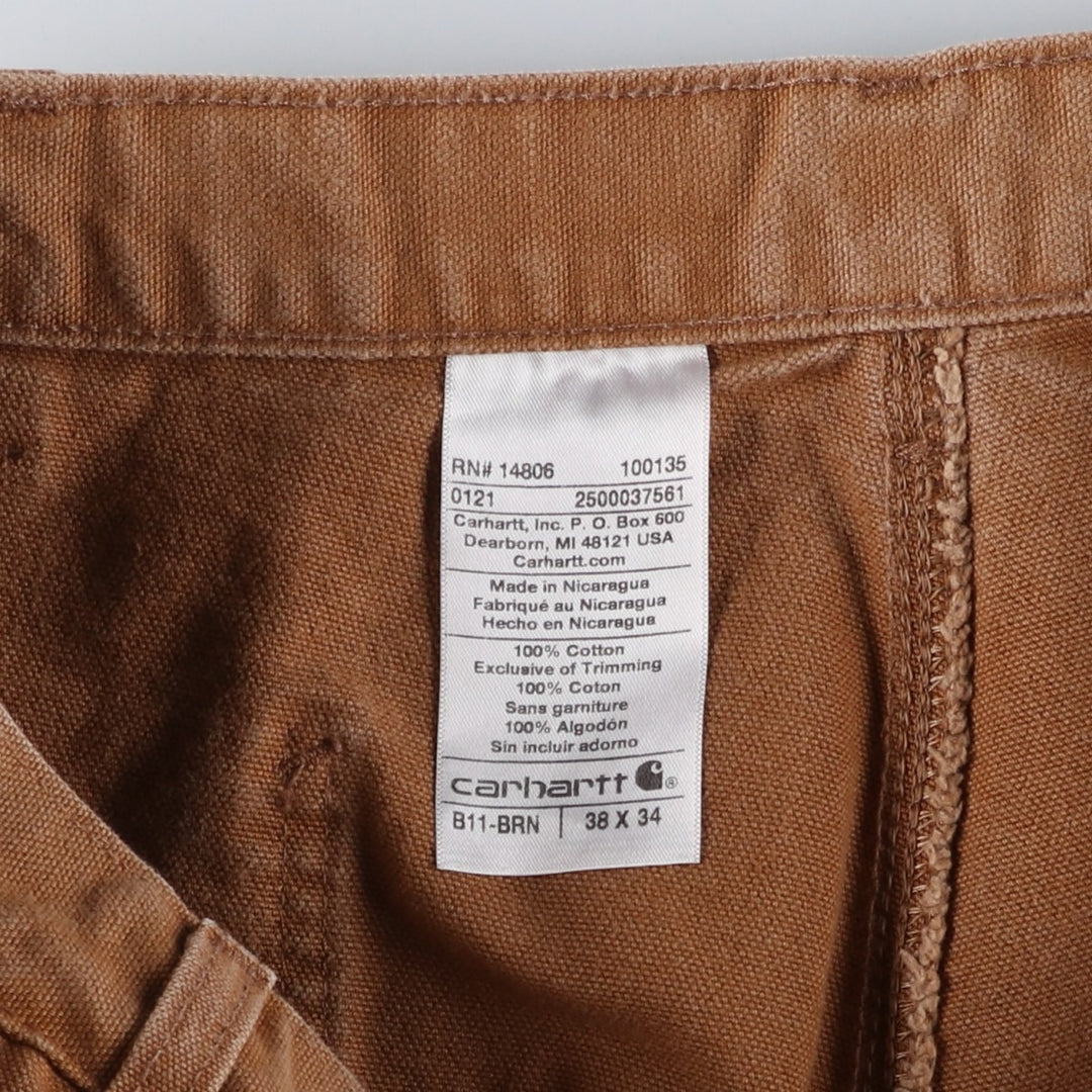 Carhartt Duck Painter Pants, Men's W38 (approx.) cotton brown type Vintage Second Hand