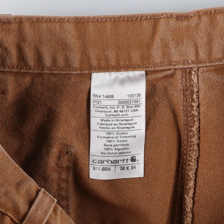 Carhartt Duck Painter Pants, Men's W38 (approx.) cotton brown type Vintage Second Hand