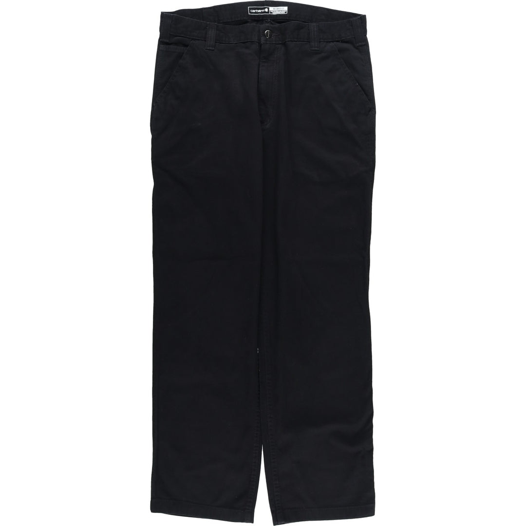 Carhartt Relaxed Fit Duck Work Pants, Men's, W36 equivalent cotton black type Vintage Second Hand