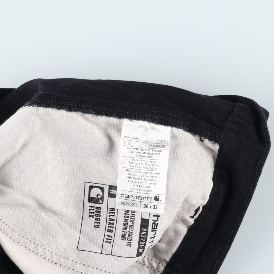 Carhartt Relaxed Fit Duck Work Pants, Men's, W36 equivalent cotton black type Vintage Second Hand