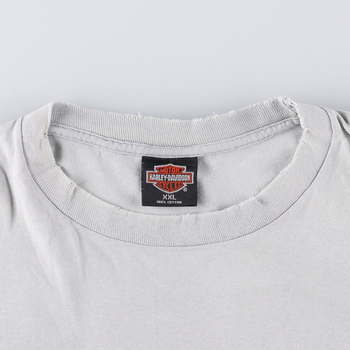 Harley-Davidson Motorcycle Bike T-shirt Made in USA Men's XXL cotton Blue type light blue Vintage Second Hand