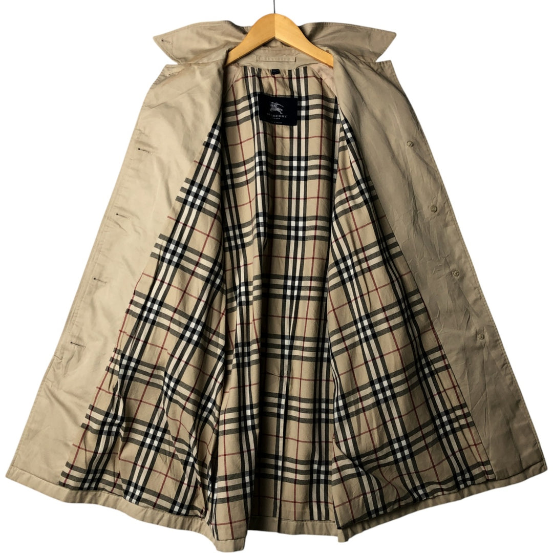 Burberry's London Balmacaan Coat, Made in England, Women's Size L unclear Beige type Vintage Second Hand