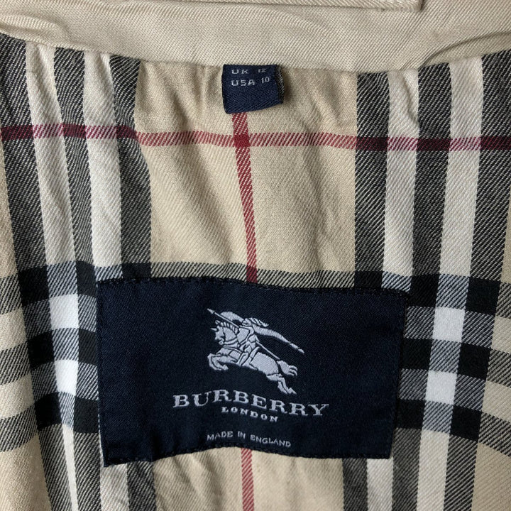 Burberry's London Balmacaan Coat, Made in England, Women's Size L unclear Beige type Vintage Second Hand