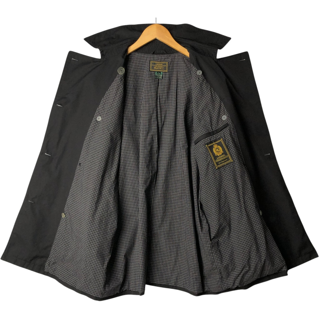 Ralph Lauren Lauren trench coat, women's size L cotton black type Vintage Second Hand
