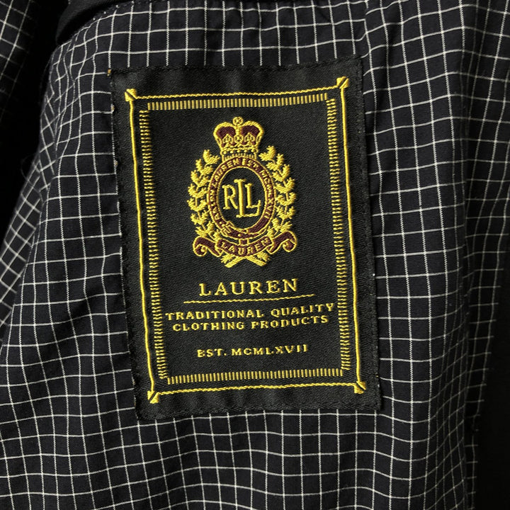 Ralph Lauren Lauren trench coat, women's size L cotton black type Vintage Second Hand