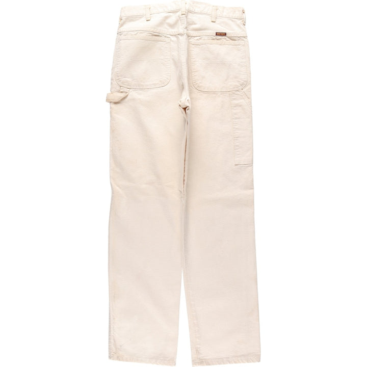 80'S Big Ben Duck Work Pants, Made in USA, Vintage cotton ivory Vintage Second Hand