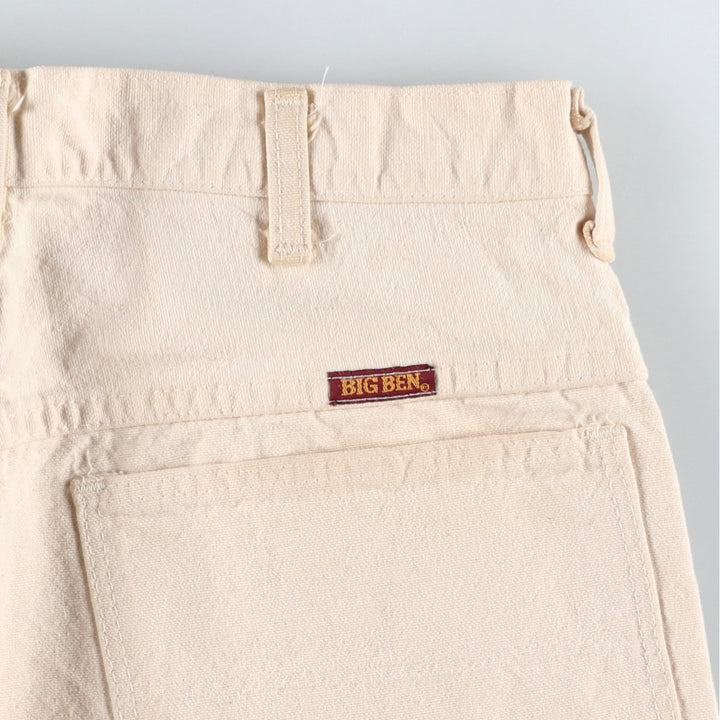 80'S Big Ben Duck Work Pants, Made in USA, Vintage cotton ivory Vintage Second Hand