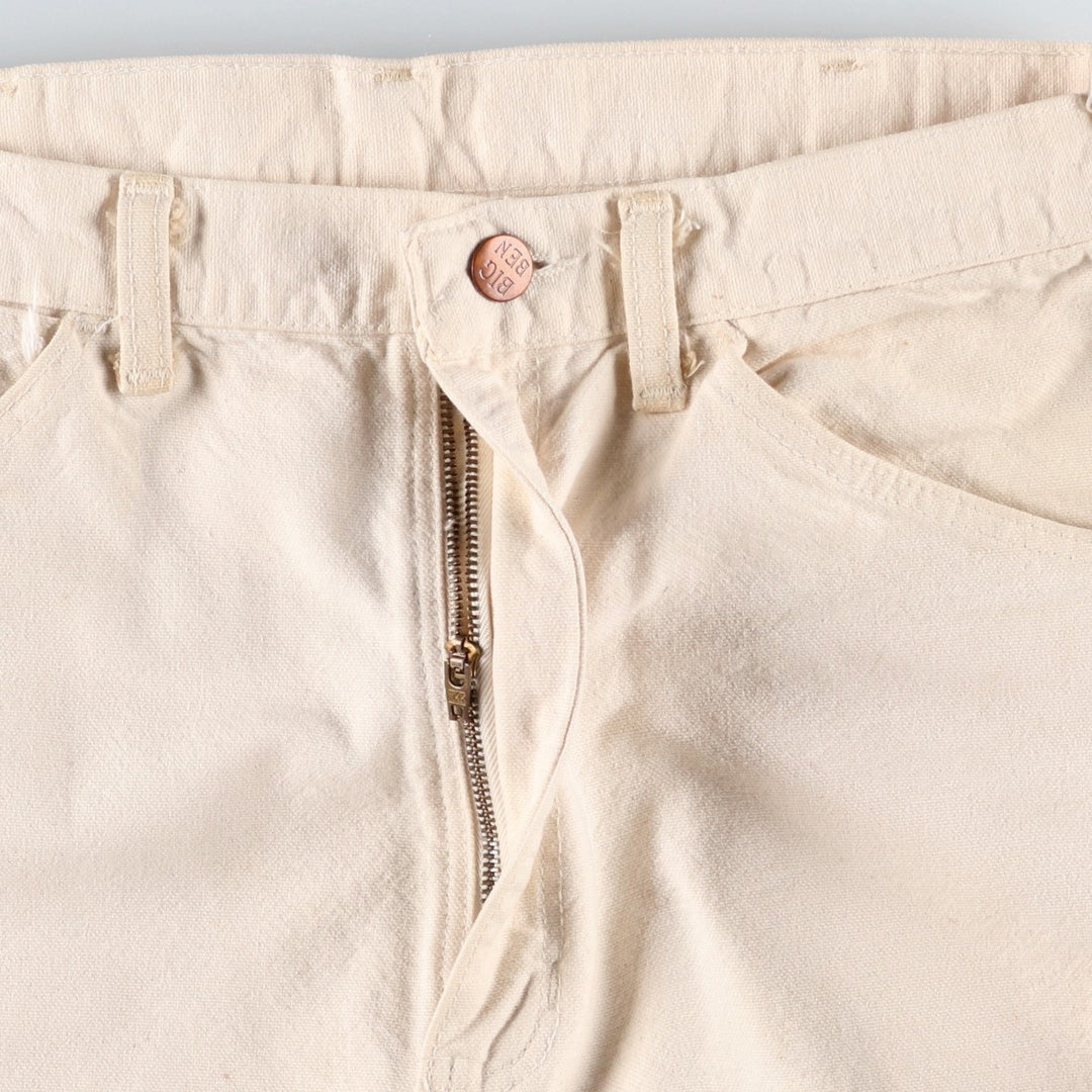80'S Big Ben Duck Work Pants, Made in USA, Vintage cotton ivory Vintage Second Hand