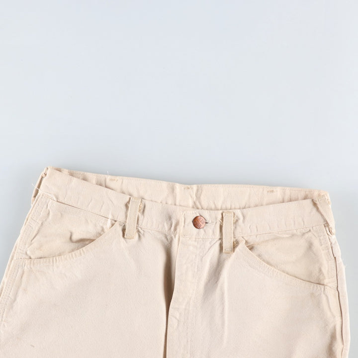 80'S Big Ben Duck Work Pants, Made in USA, Vintage cotton ivory Vintage Second Hand