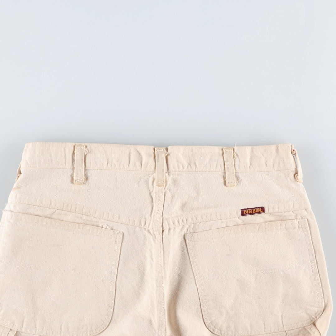 80'S Big Ben Duck Work Pants, Made in USA, Vintage cotton ivory Vintage Second Hand