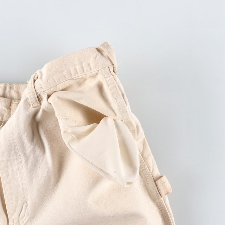 80'S Big Ben Duck Work Pants, Made in USA, Vintage cotton ivory Vintage Second Hand