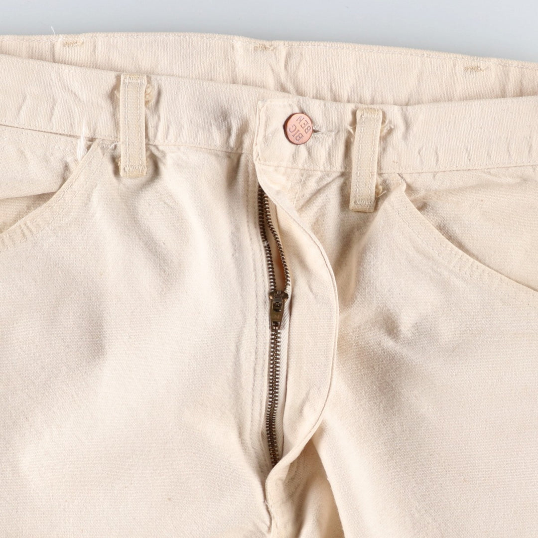 80'S Big Ben Duck Work Pants, Made in USA, Vintage cotton ivory Vintage Second Hand