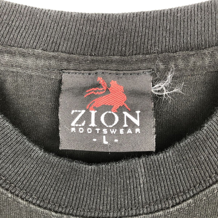90'S Zion Bob Marley Band T-shirt, Women's Size L (approx.), Vintage cotton black type Vintage Second Hand