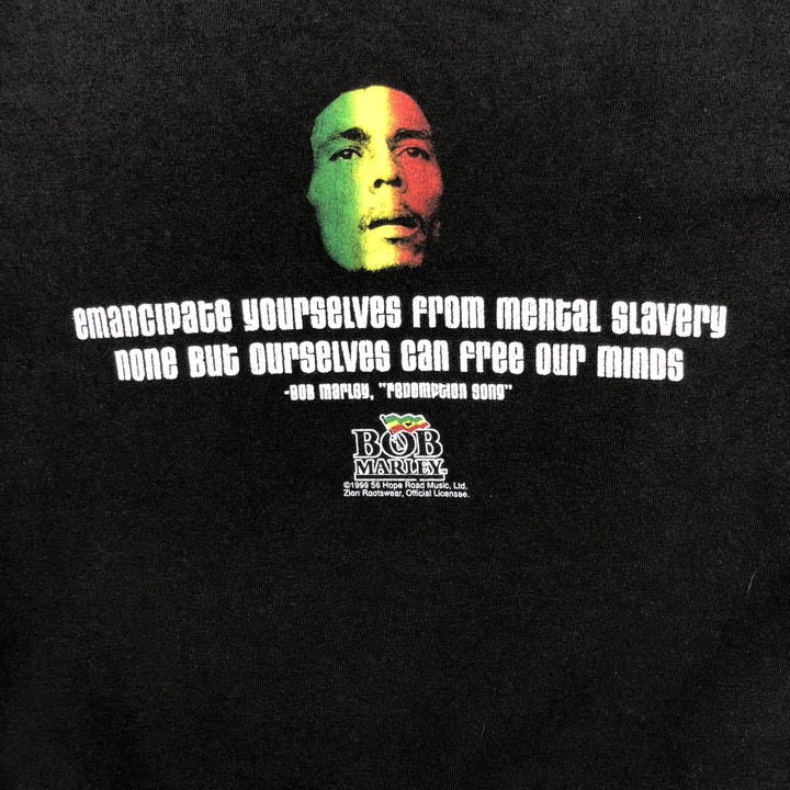90'S Zion Bob Marley Band T-shirt, Women's Size L (approx.), Vintage cotton black type Vintage Second Hand