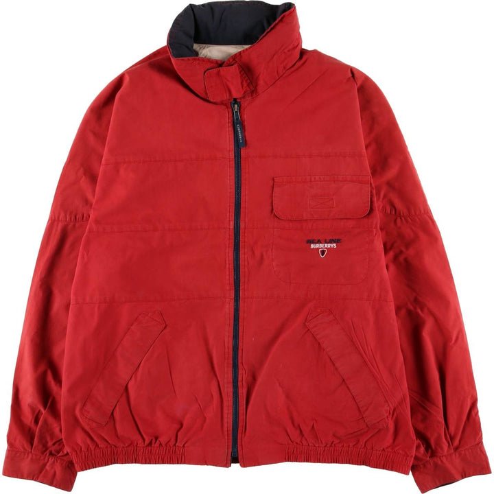 Burberry's zip-up jacket, men's size XL unclear red type Vintage Second Hand