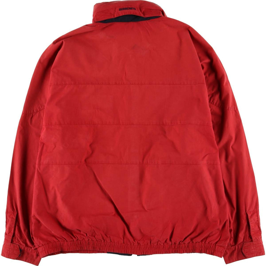 Burberry's zip-up jacket, men's size XL unclear red type Vintage Second Hand