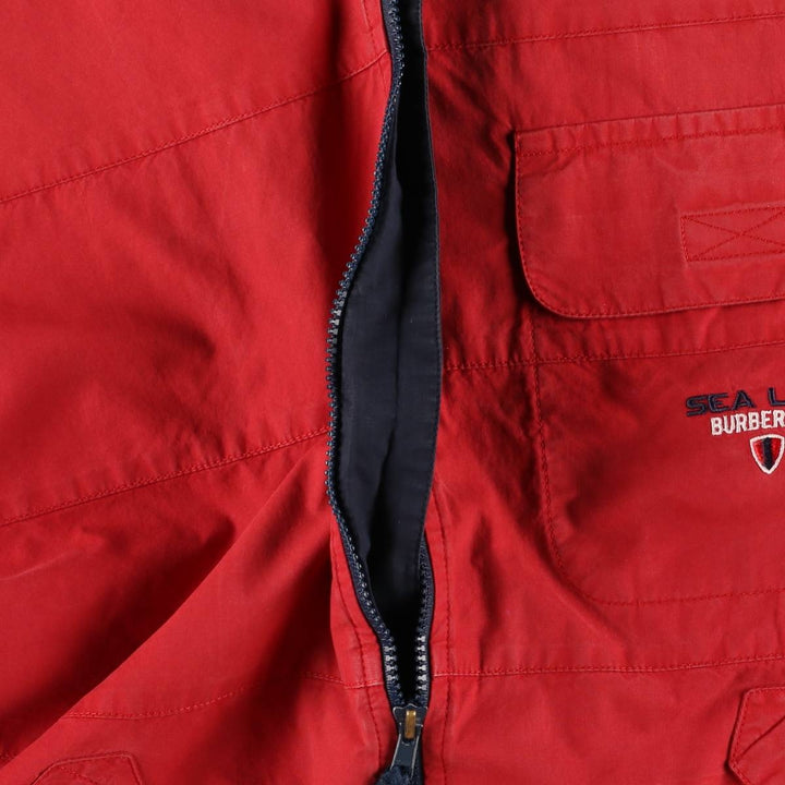 Burberry's zip-up jacket, men's size XL unclear red type Vintage Second Hand