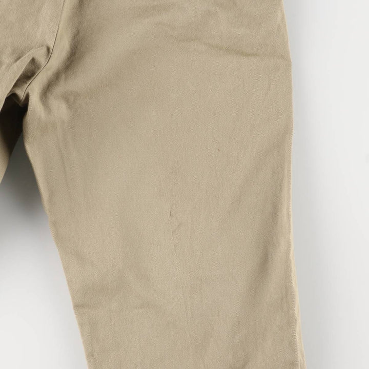 1960'S US Military Chino Trousers, Made in USA, Size 30x31, Women's L (W27) cotton Khaki type Vintage Second Hand