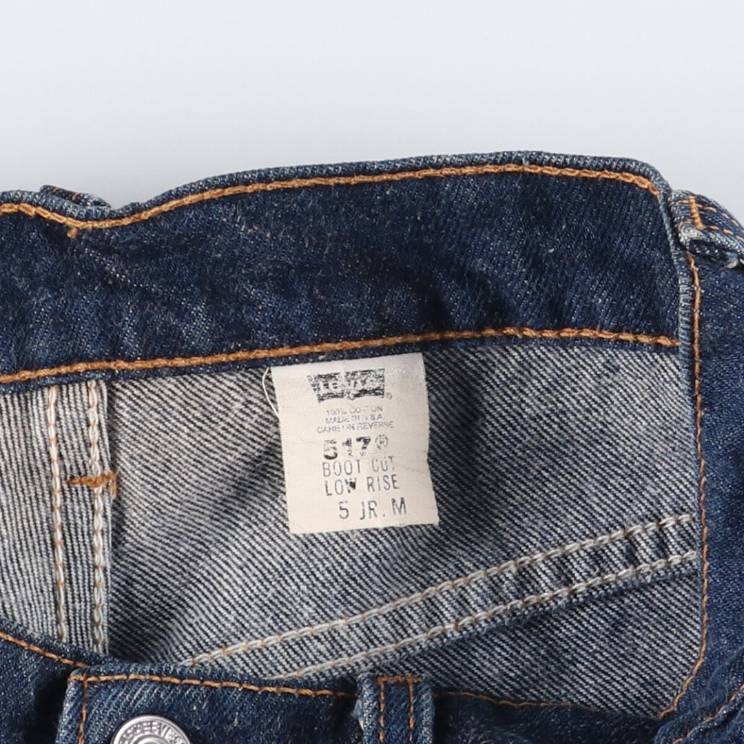 90'S Levi's 517 Boot Cut Low Rise Flared Denim Pants, Made in USA, Vintage cotton blue type Vintage Second Hand