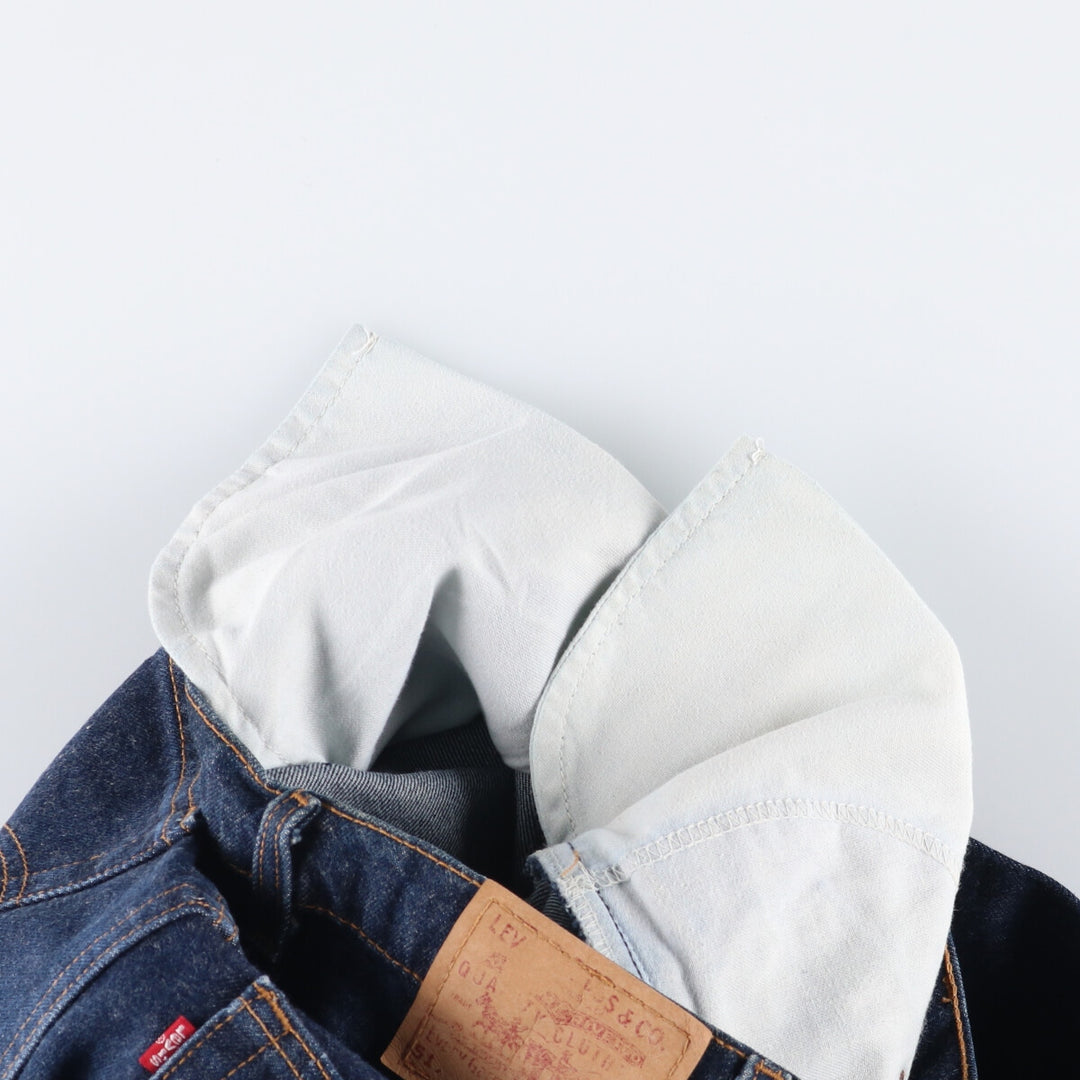 90'S Levi's 517 Boot Cut Low Rise Flared Denim Pants, Made in USA, Vintage cotton blue type Vintage Second Hand