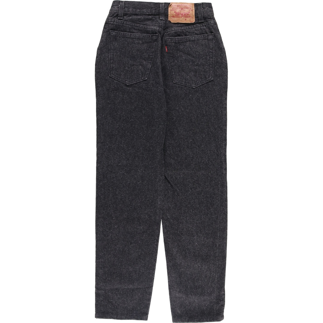 90'S Levi's 17501-0657 Black Denim Straight Leg Denim Pants, Made in USA, Women's Size Small (W25), Vintage cotton black type Vintage Second Hand