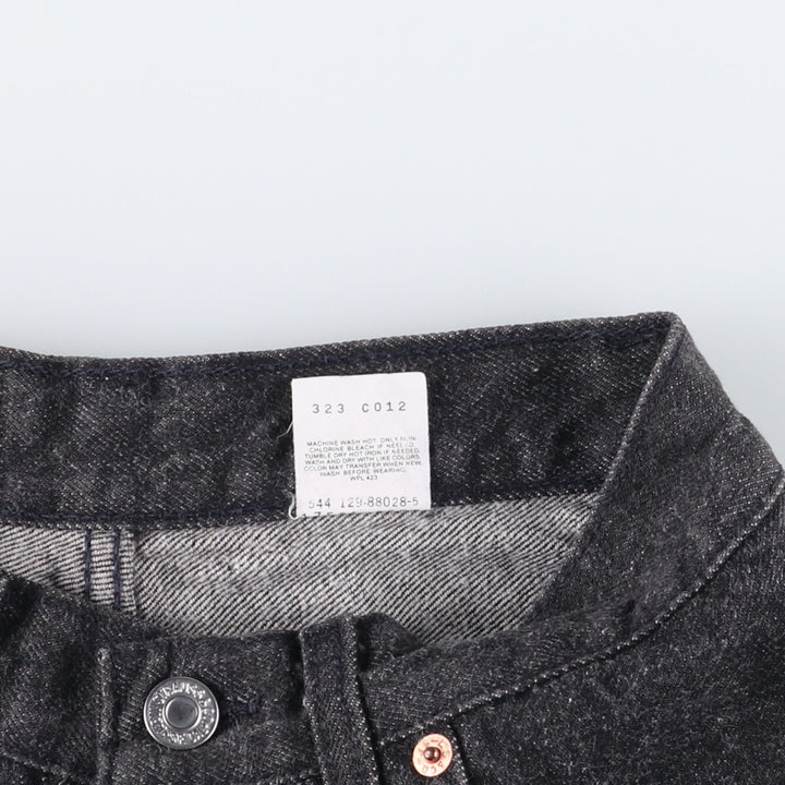 90'S Levi's 17501-0657 Black Denim Straight Leg Denim Pants, Made in USA, Women's Size Small (W25), Vintage cotton black type Vintage Second Hand