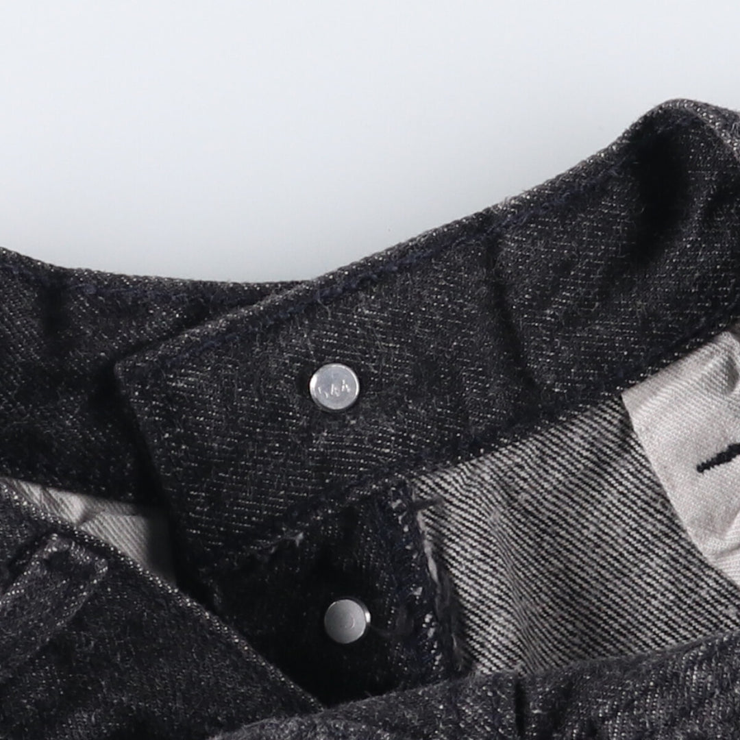 90'S Levi's 17501-0657 Black Denim Straight Leg Denim Pants, Made in USA, Women's Size Small (W25), Vintage cotton black type Vintage Second Hand