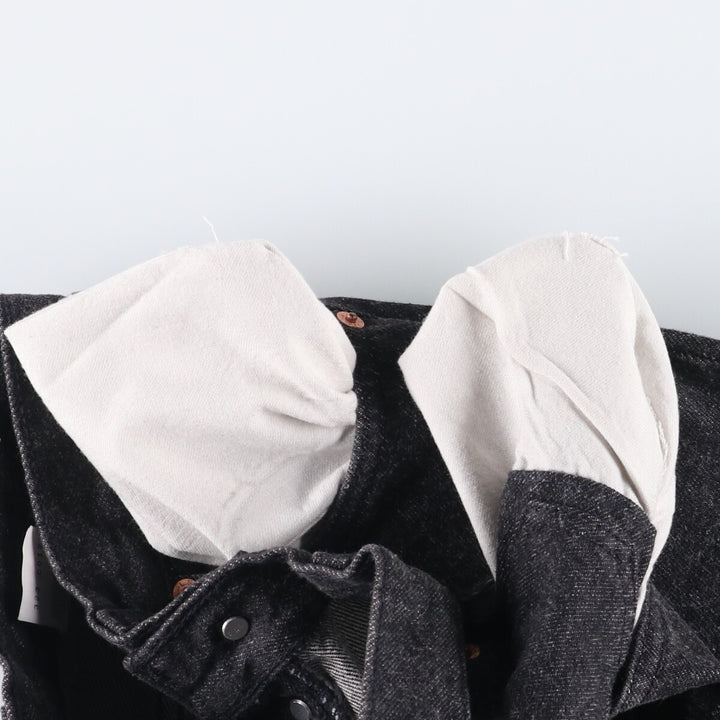 90'S Levi's 17501-0657 Black Denim Straight Leg Denim Pants, Made in USA, Women's Size Small (W25), Vintage cotton black type Vintage Second Hand