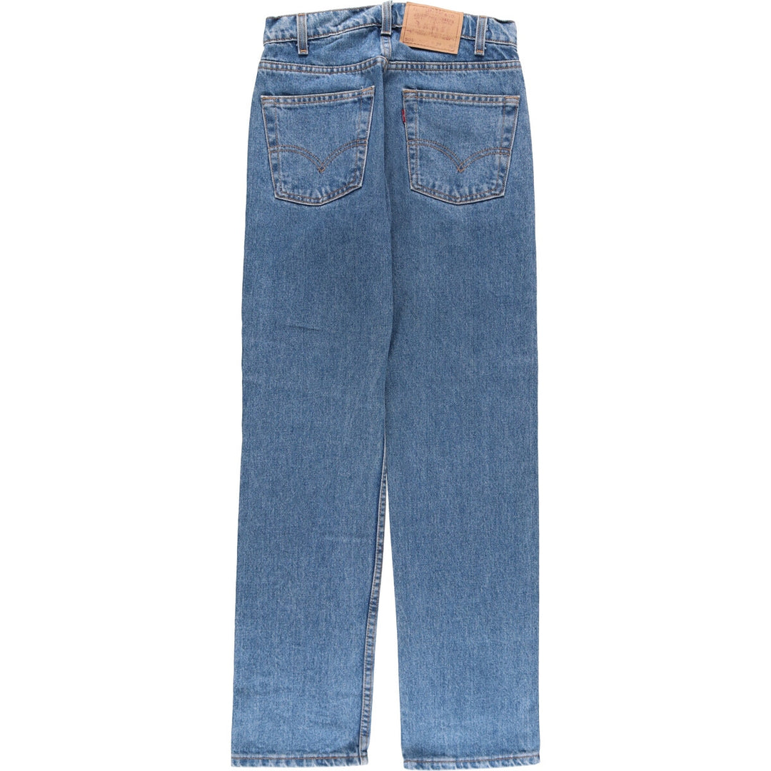 90'S Levi's 505 Regular Fit Straight Leg Tapered Denim Pants, Made in USA, Women's Size L (W28), Vintage cotton blue type Vintage Second Hand