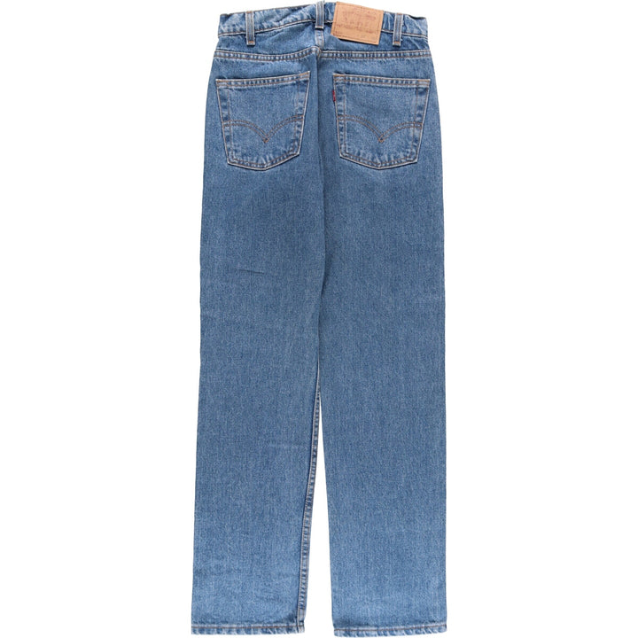 90'S Levi's 505 Regular Fit Straight Leg Tapered Denim Pants, Made in USA, Women's Size L (W28), Vintage cotton blue type Vintage Second Hand