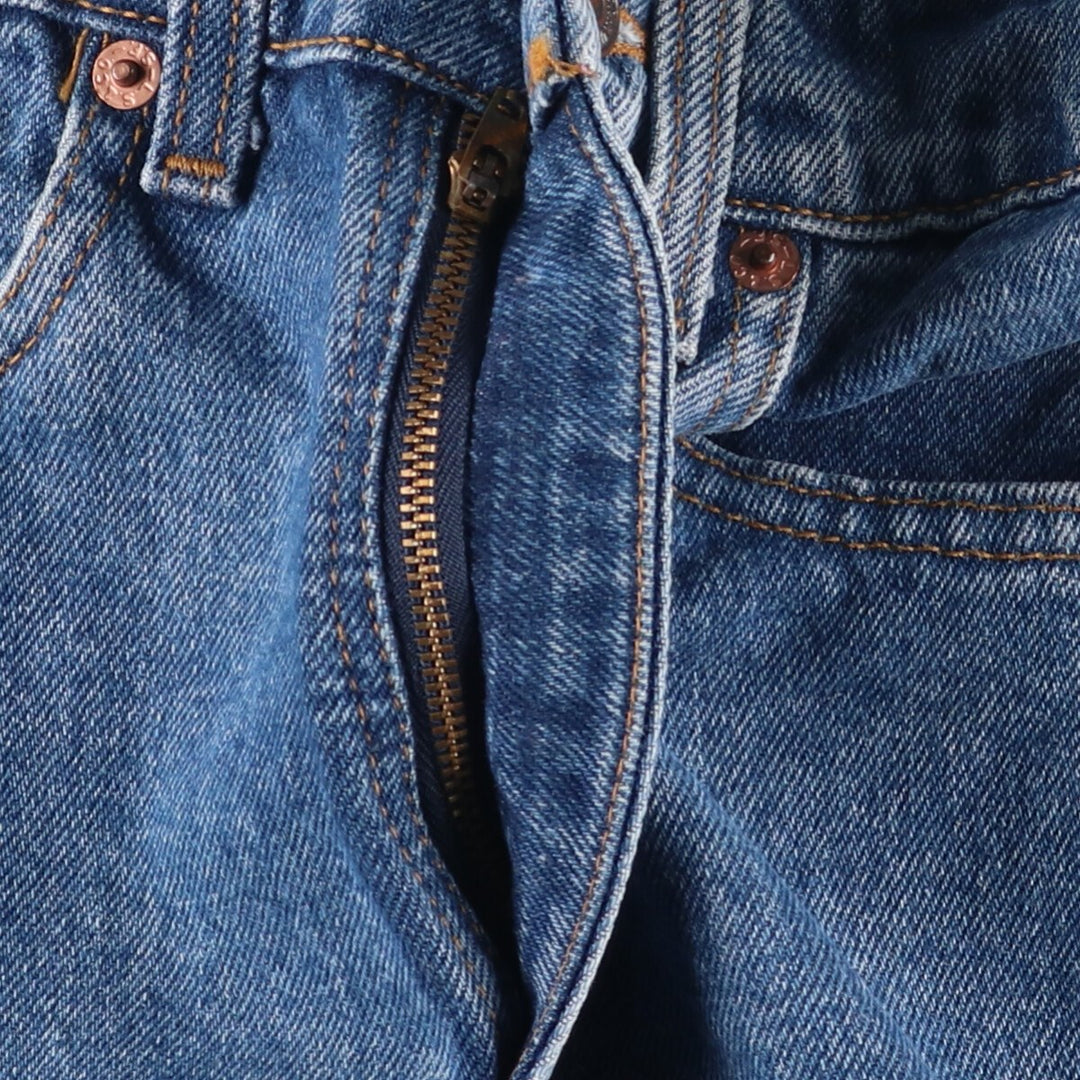 90'S Levi's 505 Regular Fit Straight Leg Tapered Denim Pants, Made in USA, Women's Size L (W28), Vintage cotton blue type Vintage Second Hand