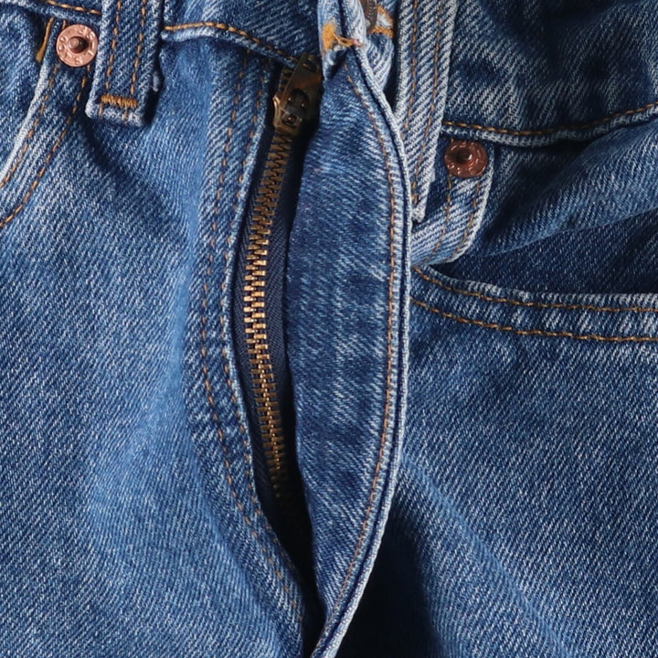 90'S Levi's 505 Regular Fit Straight Leg Tapered Denim Pants, Made in USA, Women's Size L (W28), Vintage cotton blue type Vintage Second Hand