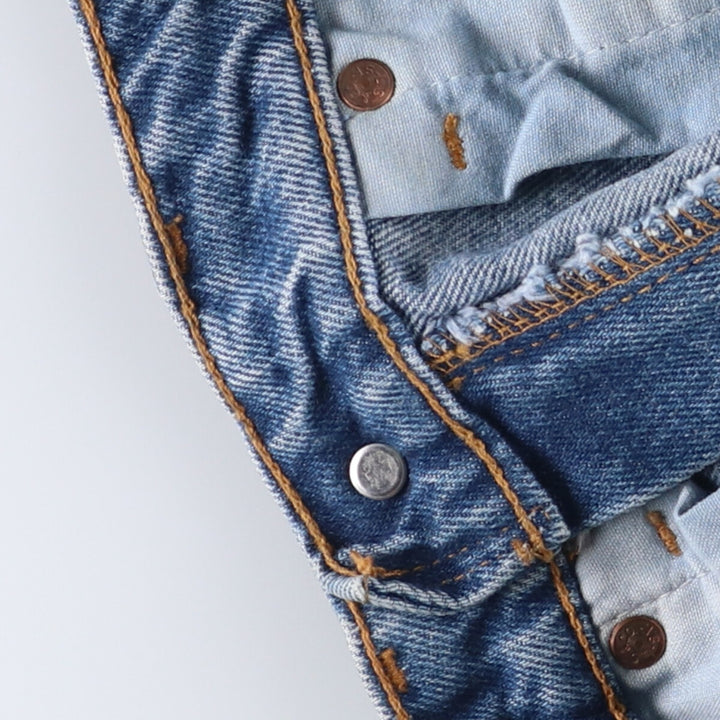 90'S Levi's 505 Regular Fit Straight Leg Tapered Denim Pants, Made in USA, Women's Size L (W28), Vintage cotton blue type Vintage Second Hand