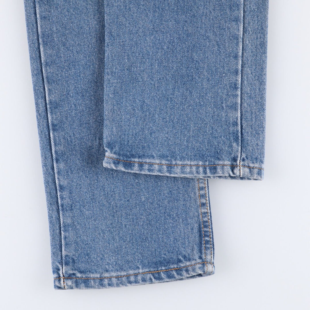 90'S Levi's 505 Regular Fit Straight Leg Tapered Denim Pants, Made in USA, Women's Size L (W28), Vintage cotton blue type Vintage Second Hand