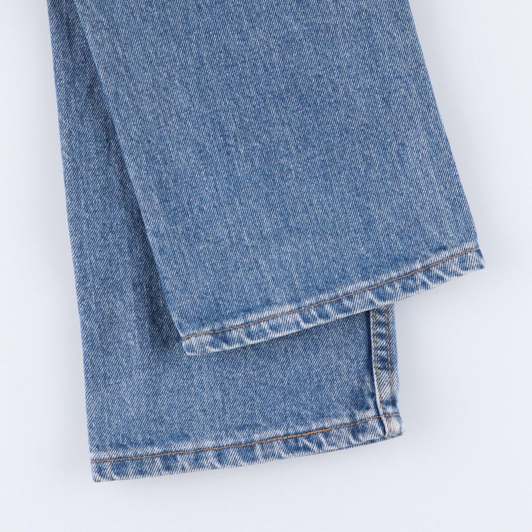 90'S Levi's 505 Regular Fit Straight Leg Tapered Denim Pants, Made in USA, Women's Size L (W28), Vintage cotton blue type Vintage Second Hand