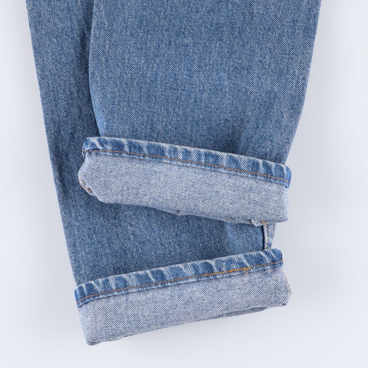 90'S Levi's 505 Regular Fit Straight Leg Tapered Denim Pants, Made in USA, Women's Size L (W28), Vintage cotton blue type Vintage Second Hand