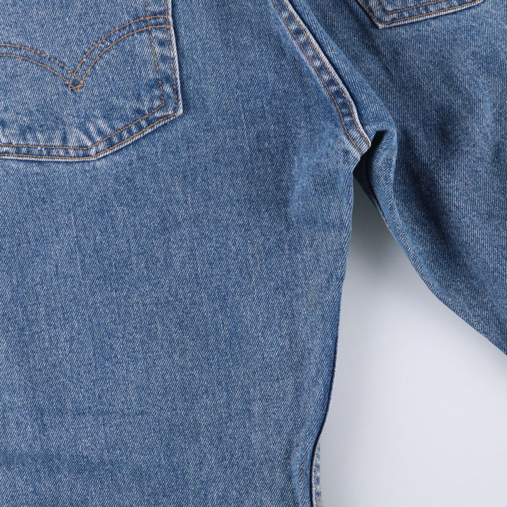 90'S Levi's 505 Regular Fit Straight Leg Tapered Denim Pants, Made in USA, Women's Size L (W28), Vintage cotton blue type Vintage Second Hand