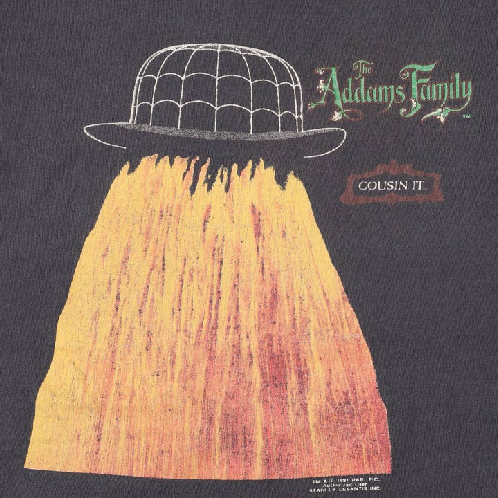 90'S Anvil The Addams Family Movie T-Shirt, Made in USA, Women's Size L, Vintage cotton black type Vintage Second Hand