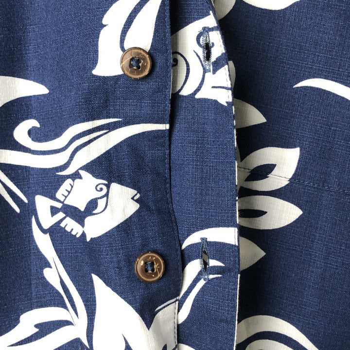 2000'S Patagonia Pataloha 52571S0 All-Over Print Open Collar Hawaiian Aloha Shirt, Men's Size XS Organic cotton navy blue type Vintage Second Hand