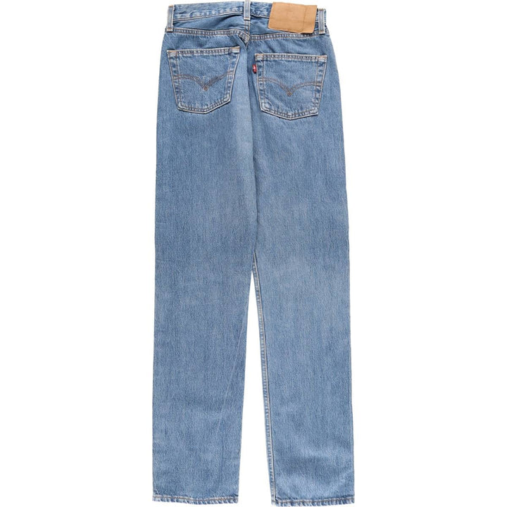 90'S Levi's 6501-0193 Straight Denim Pants, Made in USA, Women's Size L (W28), Vintage cotton blue type Vintage Second Hand