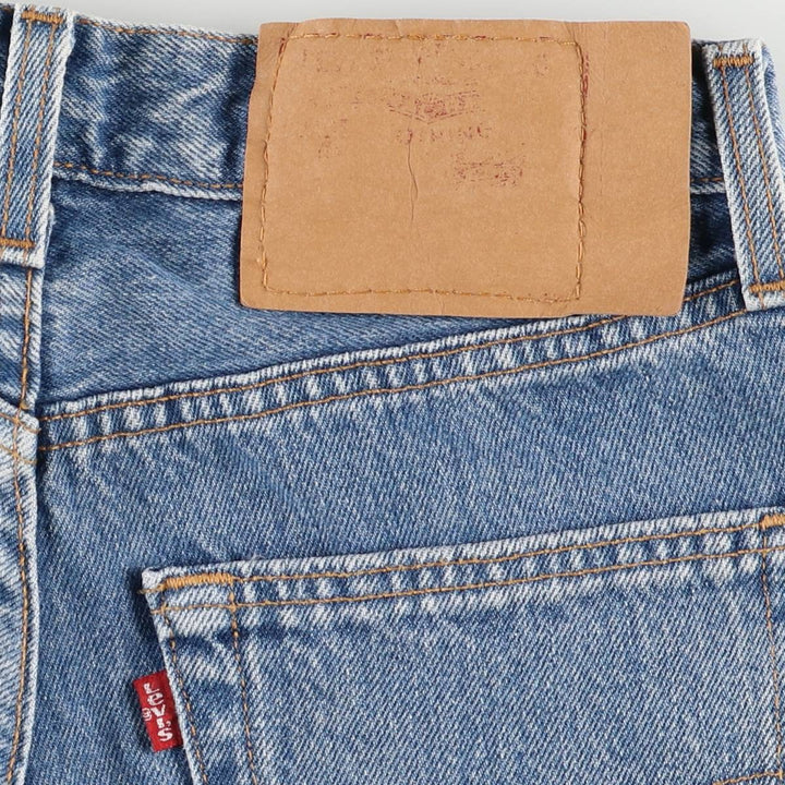 90'S Levi's 6501-0193 Straight Denim Pants, Made in USA, Women's Size L (W28), Vintage cotton blue type Vintage Second Hand